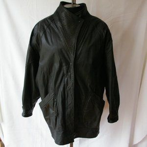 Vintage Real Leather Jacket Women's Impromtu Black